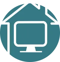 Home teleworking icon
